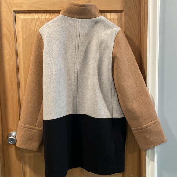 j crew women's size 14 color block coat - Picture 3 of 8